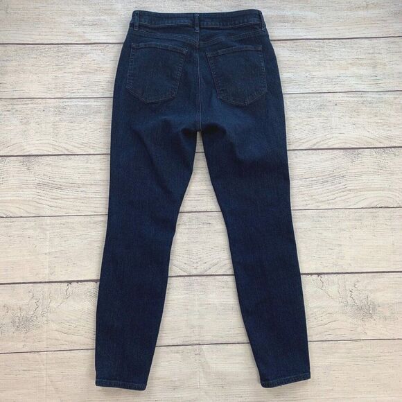 LOFT Outlet Jeans 28 6 Curvy Skinny Dark Wash Button Fly Inseam 27.5" - Picture 3 of 8